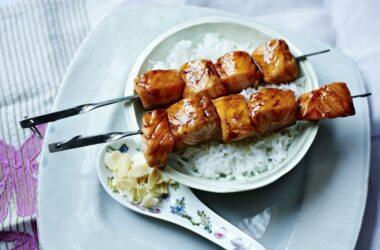 Salmon skewers