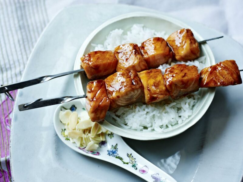 Salmon skewers